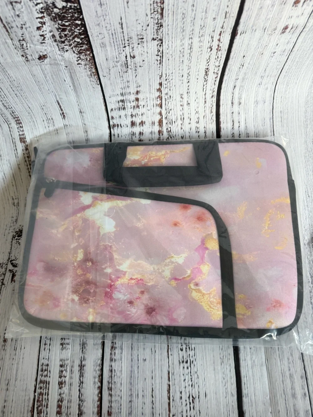 12” Laptop Sleeve Carrying Case - Pink Marble Design